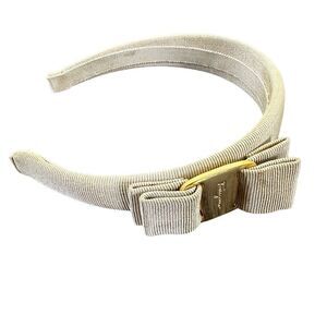 Ferragamo Vara Nylon Headband Cream